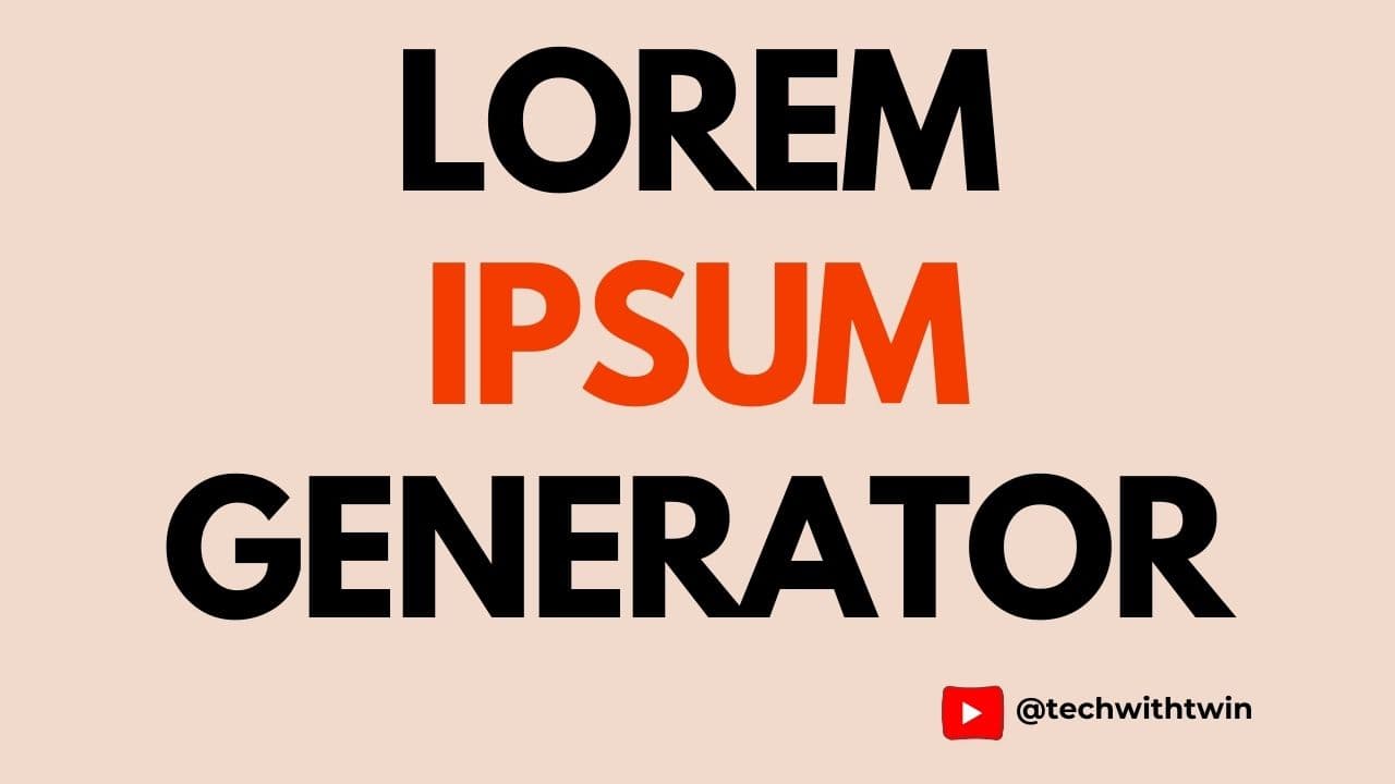 Lorem Ipsum Generator