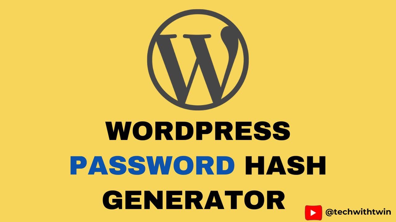 Wordpress Password Hash Generator