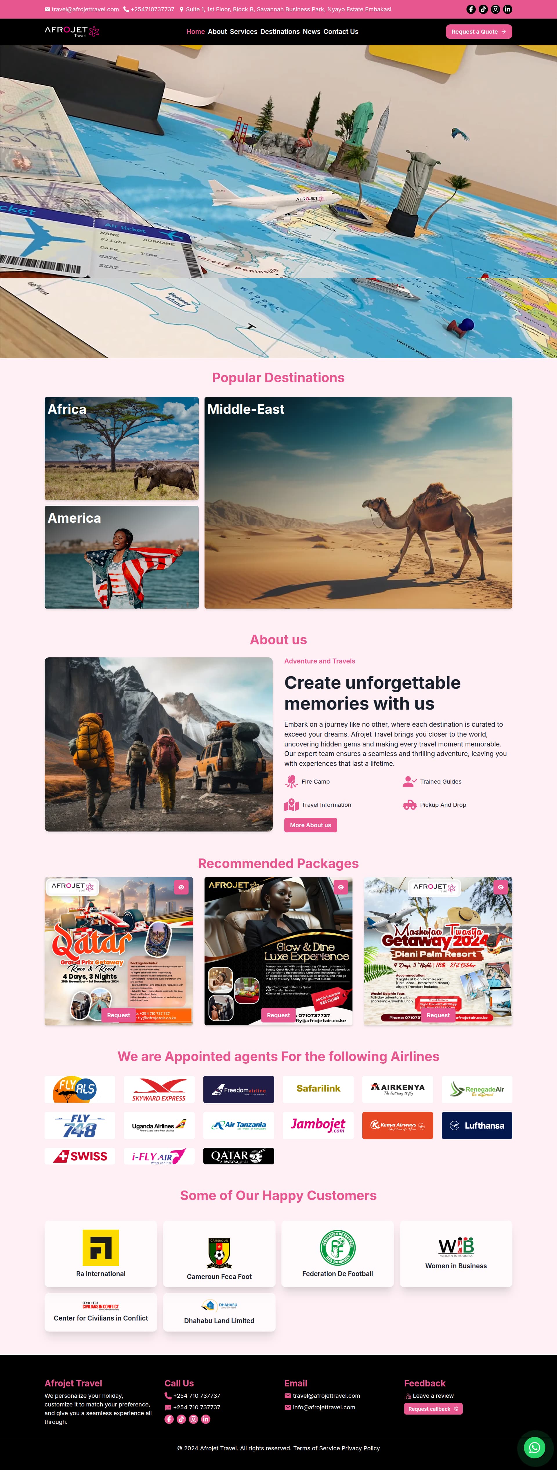 Afrojettravel Website
