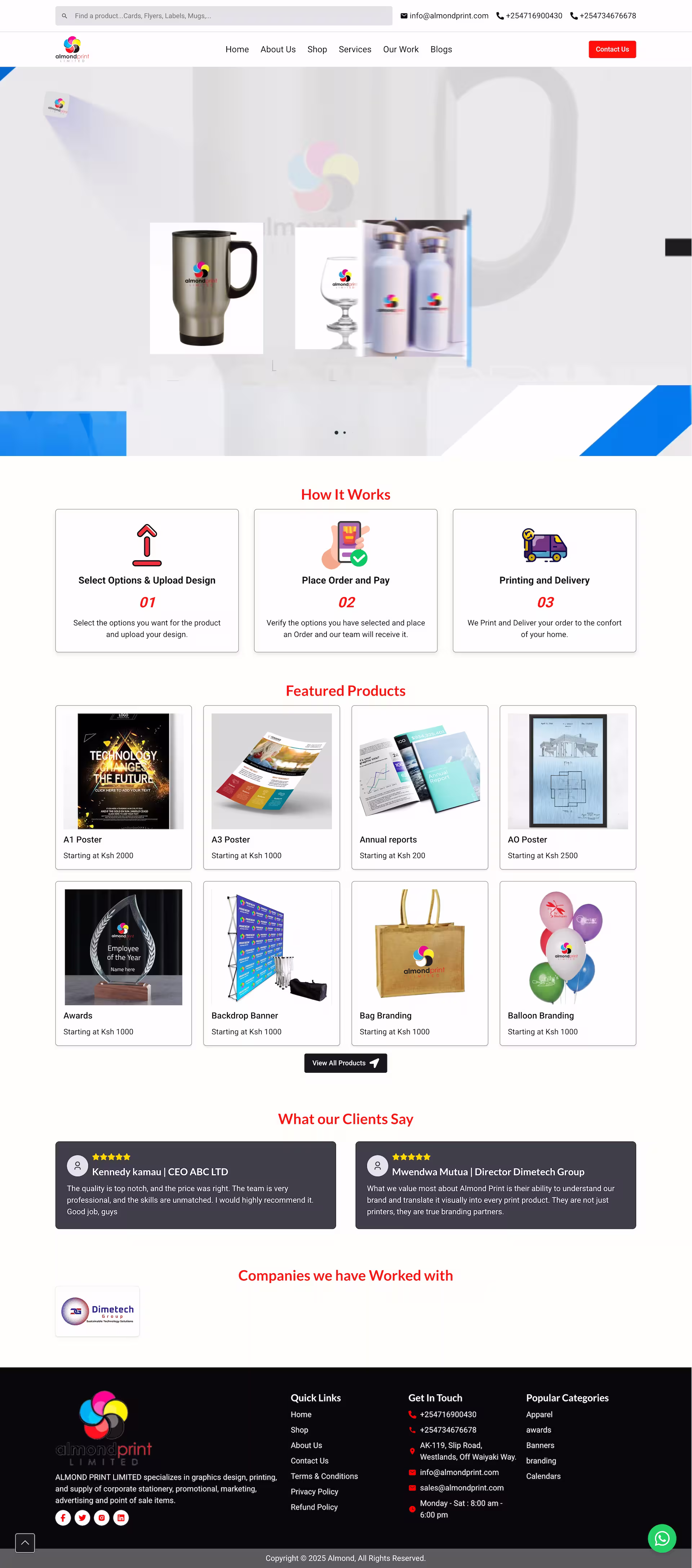 Almond Print Website