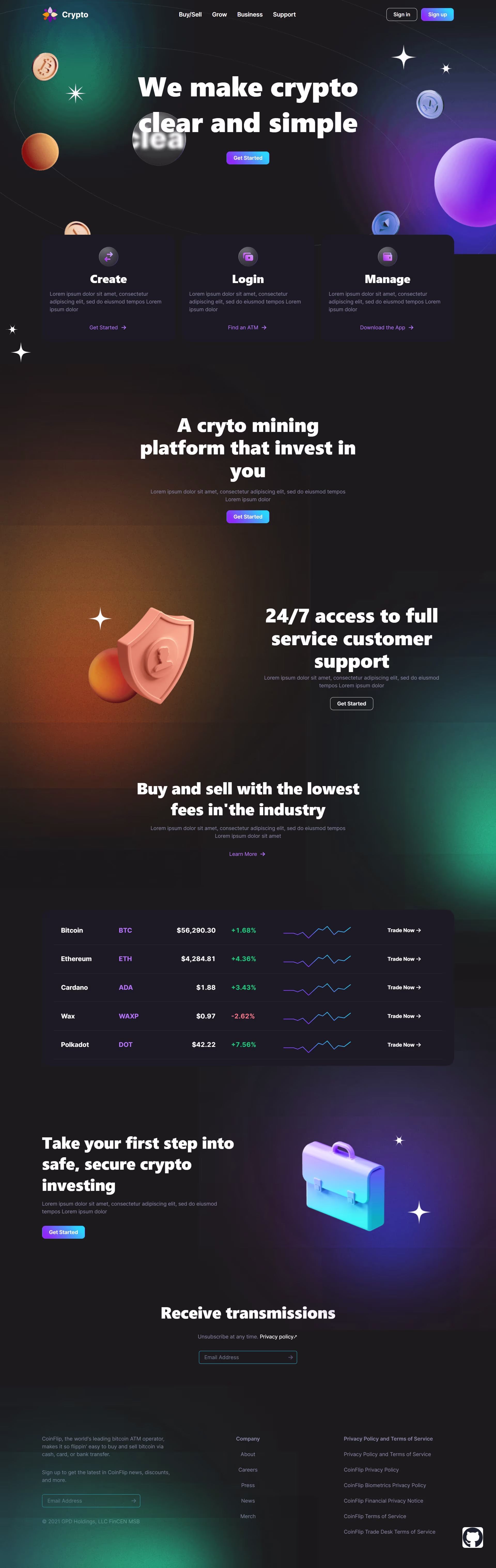 Crypto Website