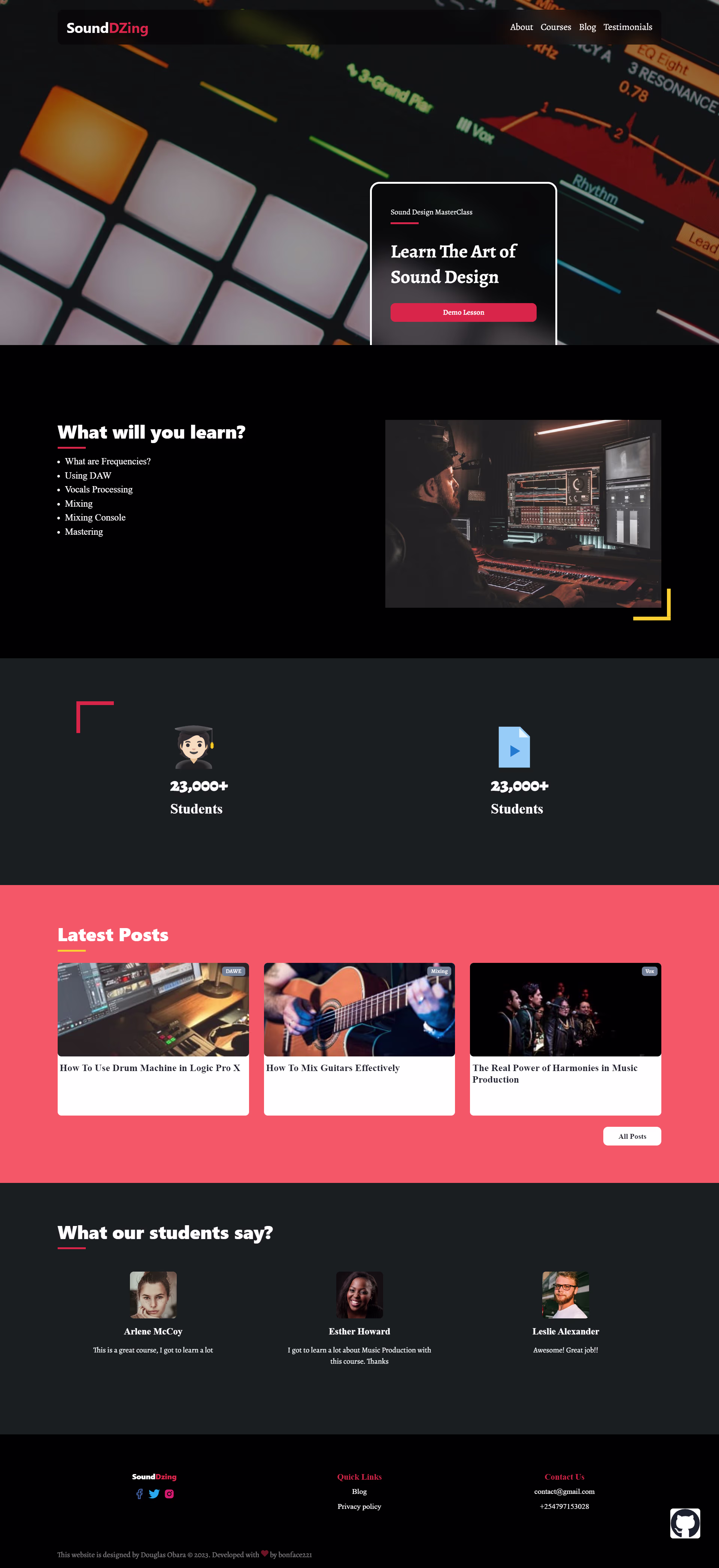 Soundzing Website